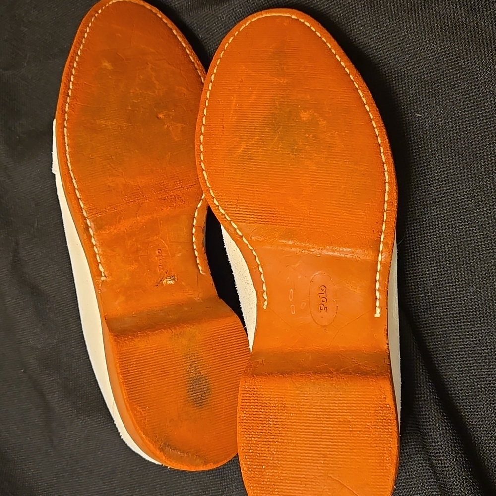 Ralph Lauren Men's White Suede Oxfords - Picture 11 of 13